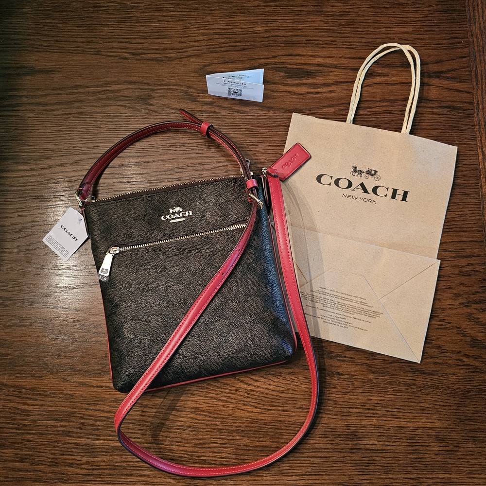 NWT COACH Signature Mini Rowan Crossbody Bag
